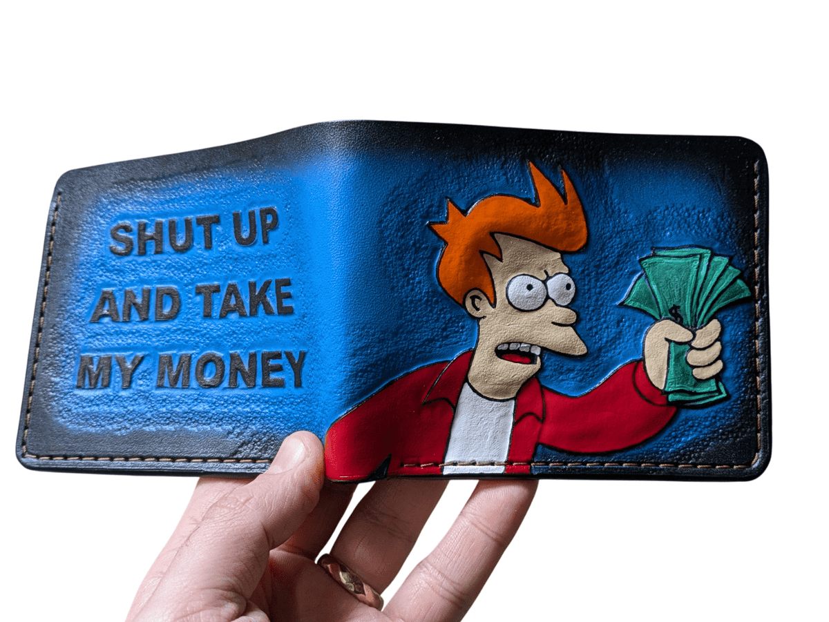 001 Philip J. Fry Shut Up and Take My Money Futurama Wallet - Theodoros