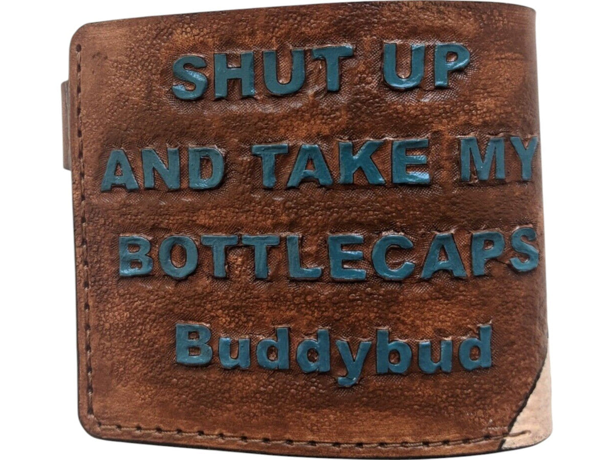 007 Futurama Bifold Leather Wallet | Philip J. Fry ‘Shut Up and Take My Bottle Caps’ Design - Theodoros