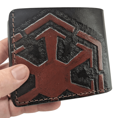 018 Bifold Leather Superhero Wallet - Star Wars Darth Vader Embossed Design | Perfect Gift for Him - Theodoros