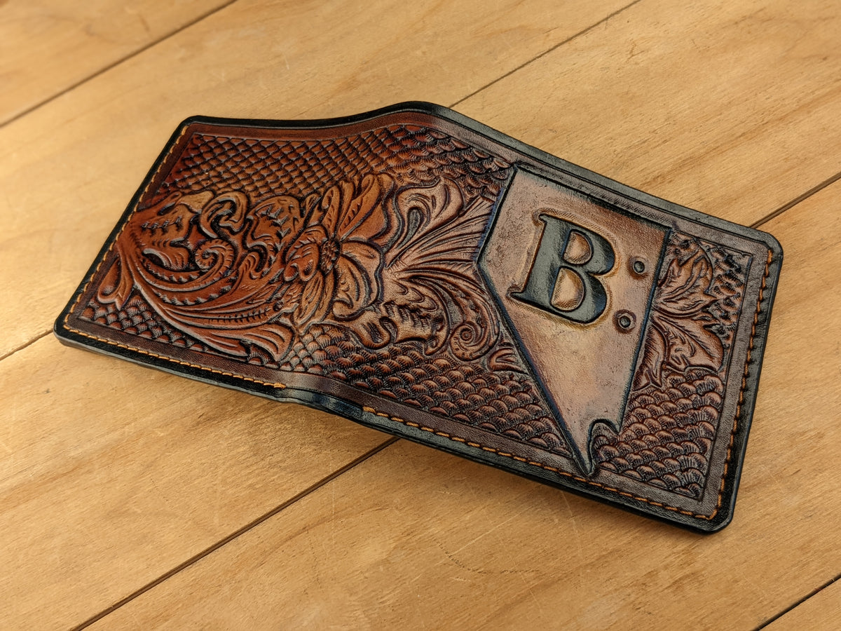 M1V5, Las Vegas, Nevada Map Sheridan Style Leather Wallet