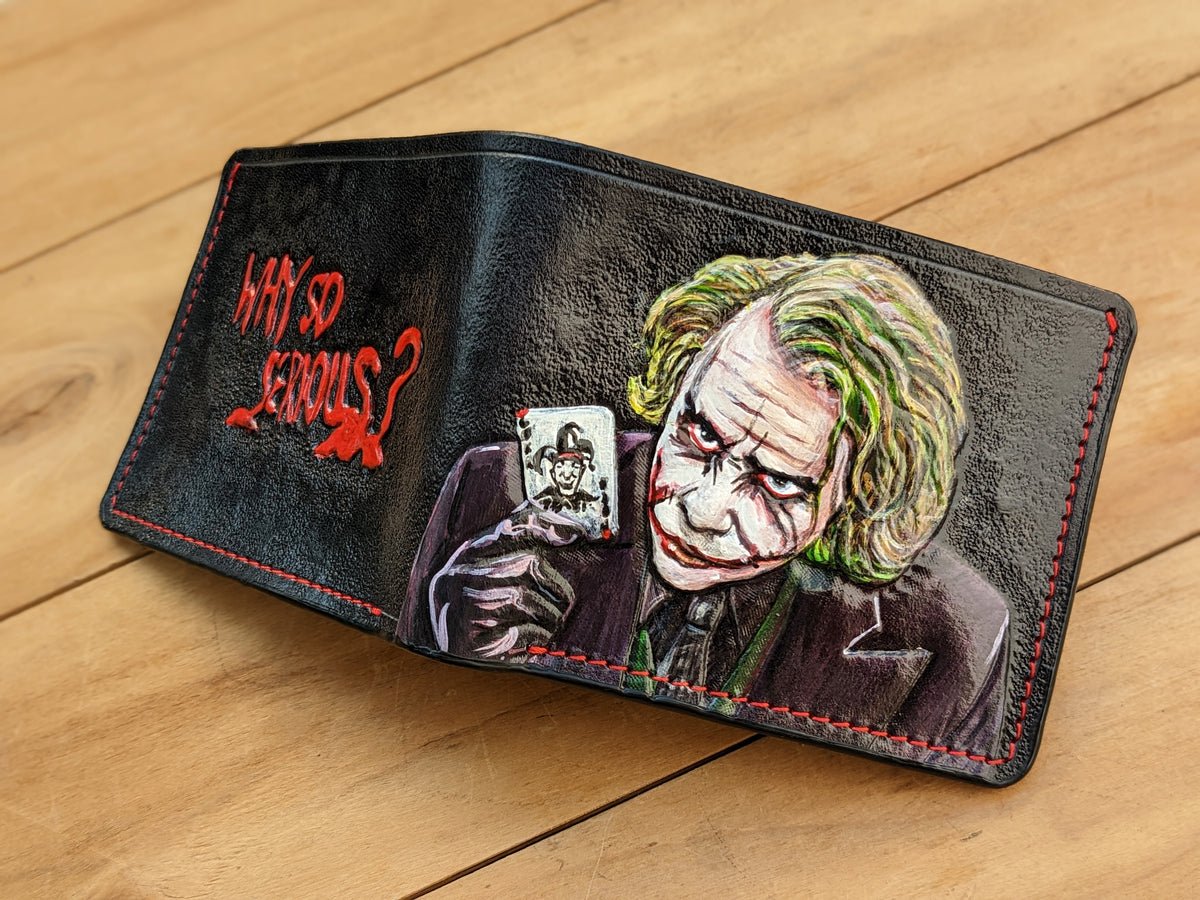 M1W6, Heath Ledger Joker & Why so Serious Leather Wallet
