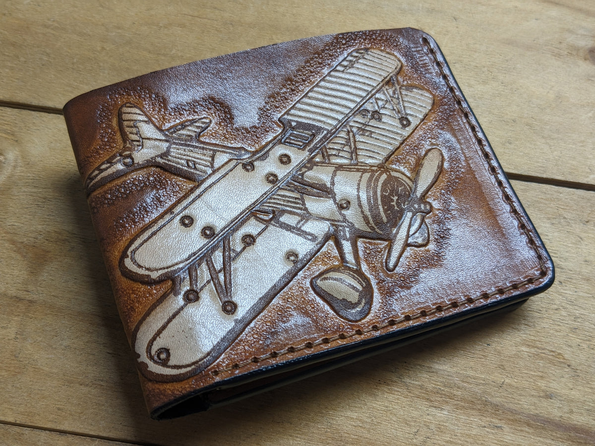M1F1, Sopwith Camel Biplane, Airplane Cutaway Leather Wallet