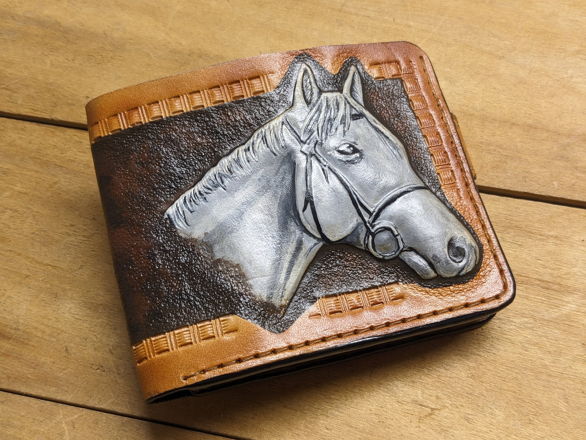 M1A36, Arabian Horse Leather Wallet | Sheridan Style Pattern