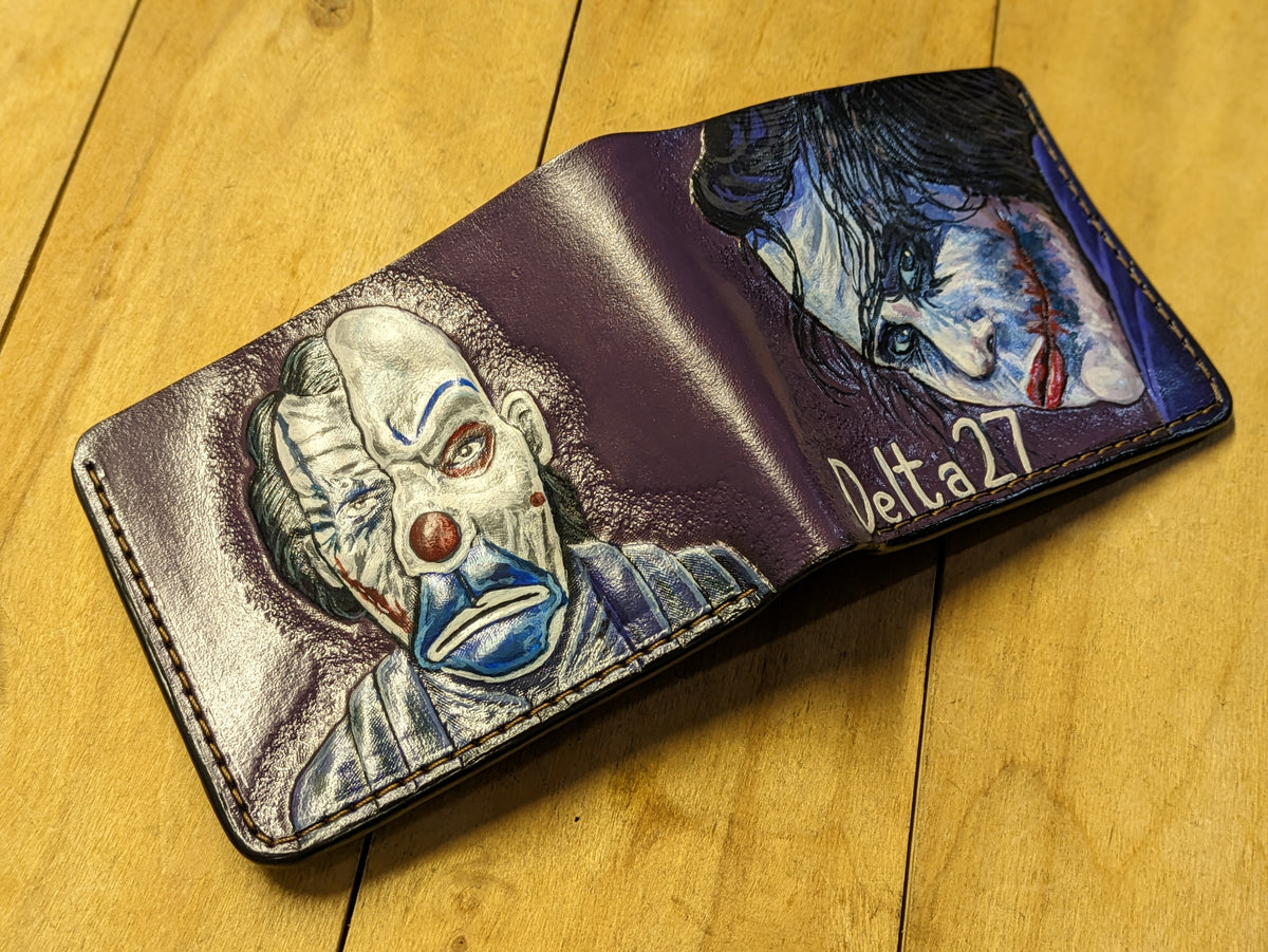 M1W20, Heath Ledger & Joker Bank Robber Clown Mask Wallet