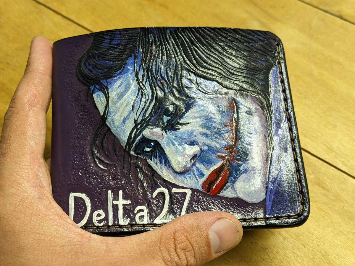 M1W22, The Dark Knight Joker & Heath Ledger Leather Wallet