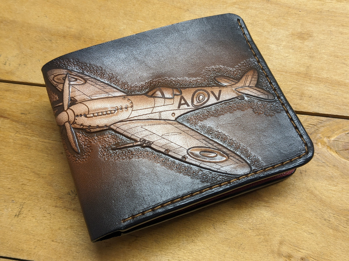 M1F4, Supermarine Spitfire Fighter Aircraft Leather Wallet