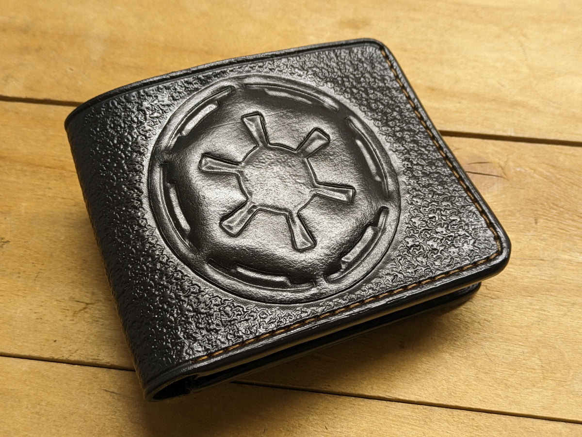 M1M8, Star Wars, Galactic Empire Logo Bifold Leather Wallet