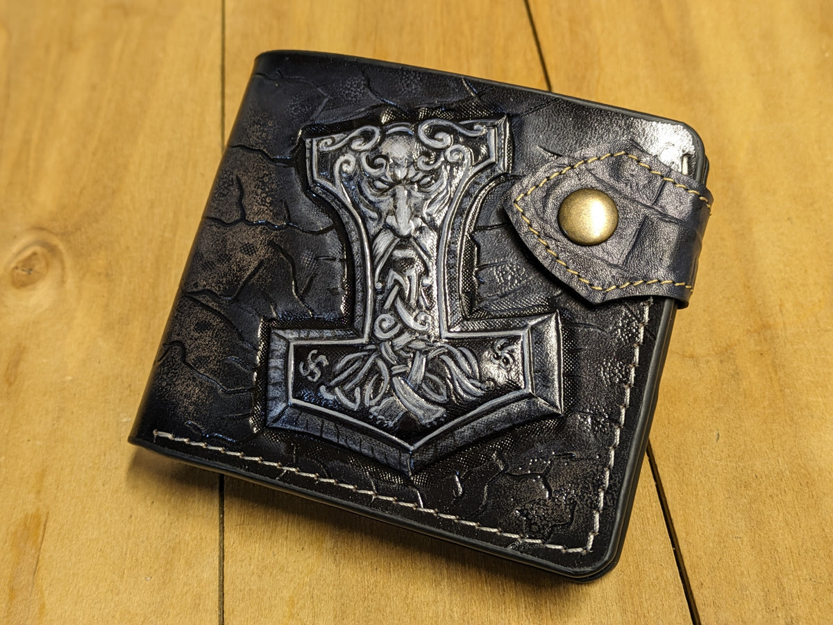 M1R9, Celtic Viking Odin & Thor’s Hammer Mjolnir Wallet