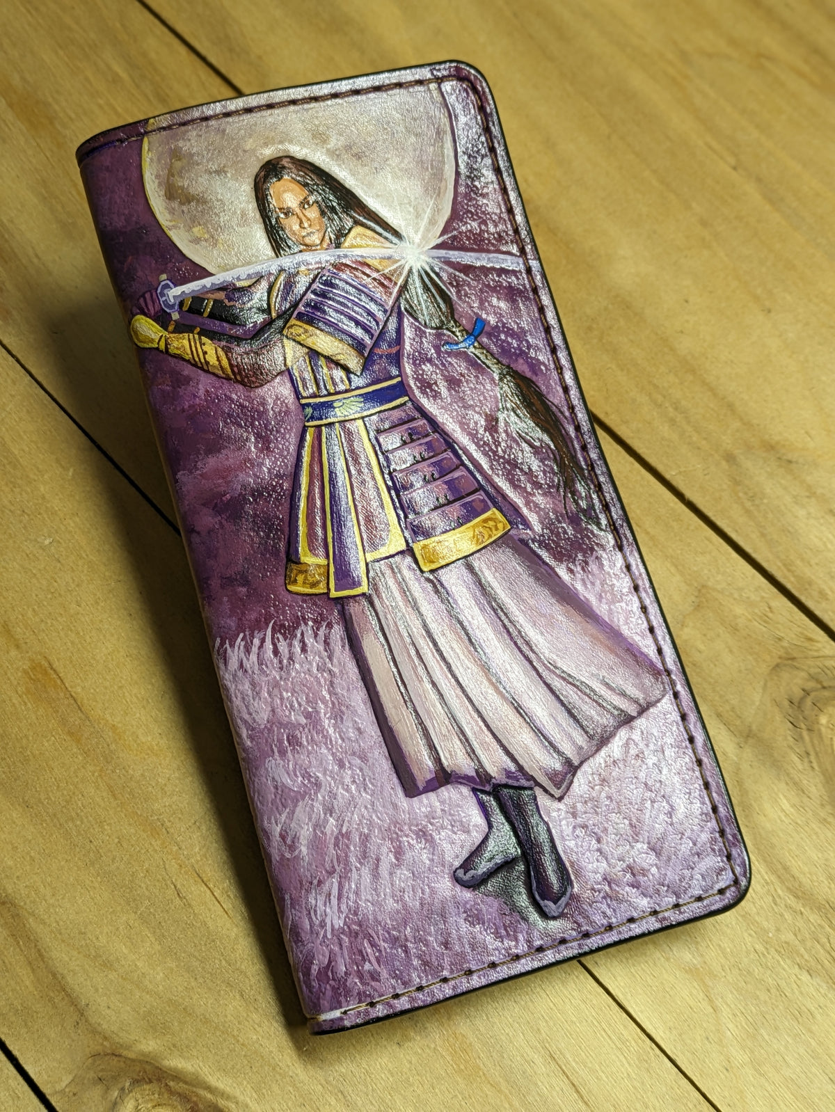 M2Q13, Japanese Sword & Samurai Mitsuhide Akechi Long Wallet