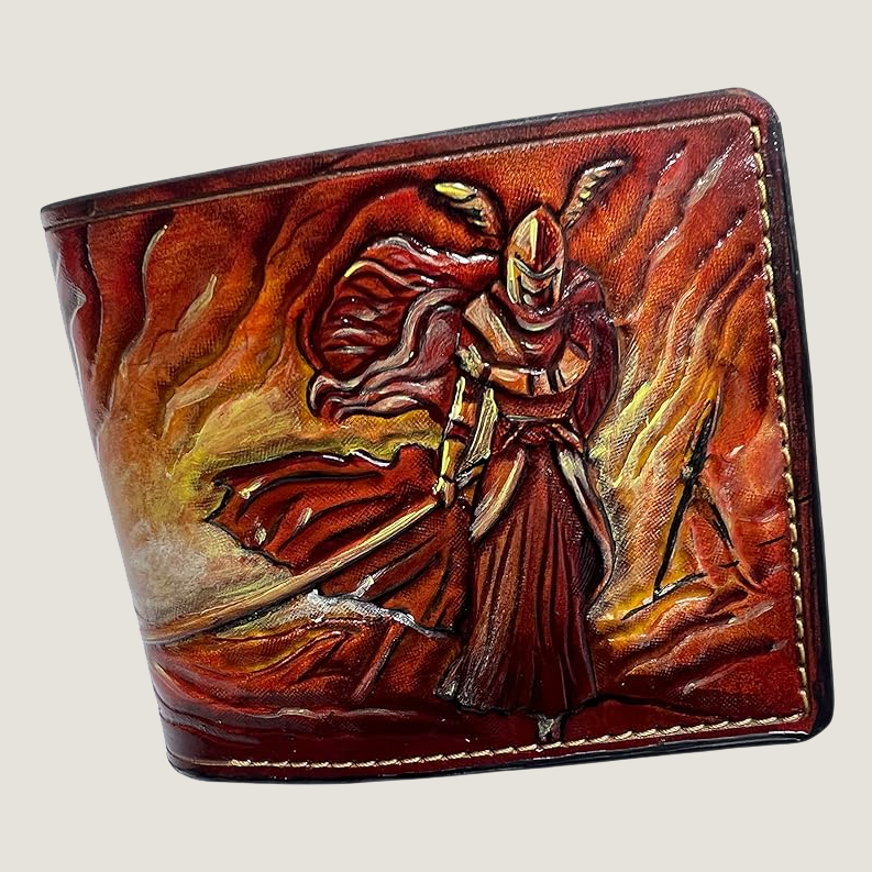 Elden Ring Malenia Hand-Tooled Full-Grain Leather Wallet