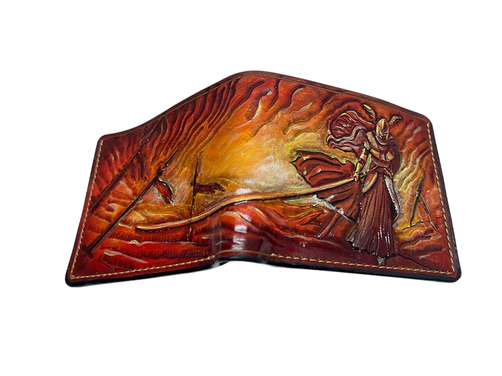 Elden Ring Malenia Hand-Tooled Full-Grain Leather Wallet