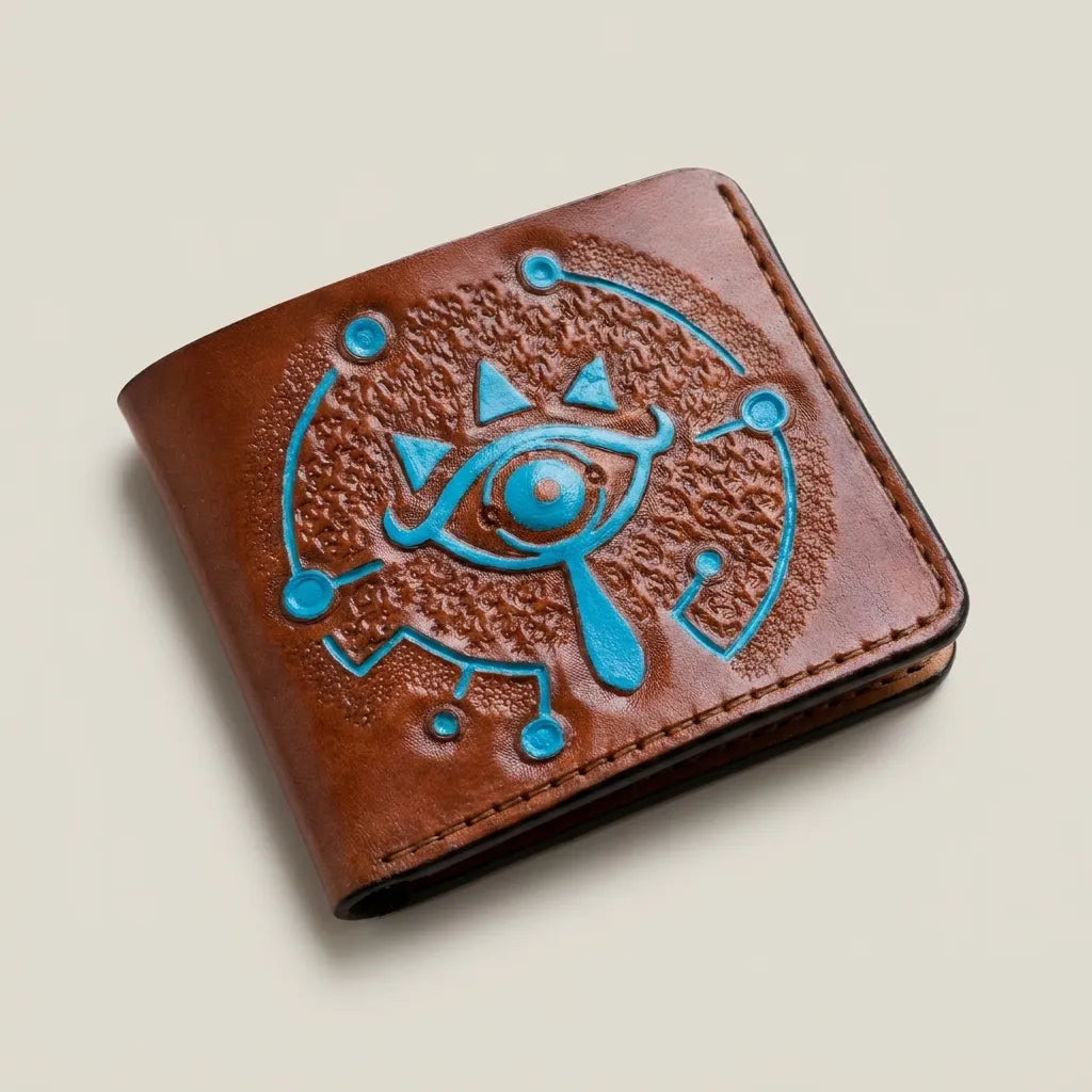 Legend of Zelda Sheikah Eye Symbol Full-Grain Leather Wallet