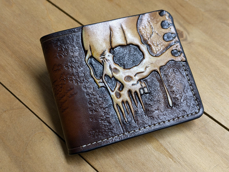 M1D10, Harley Davidson Biker Wallet | Zombie Melting Skull - Theodoros