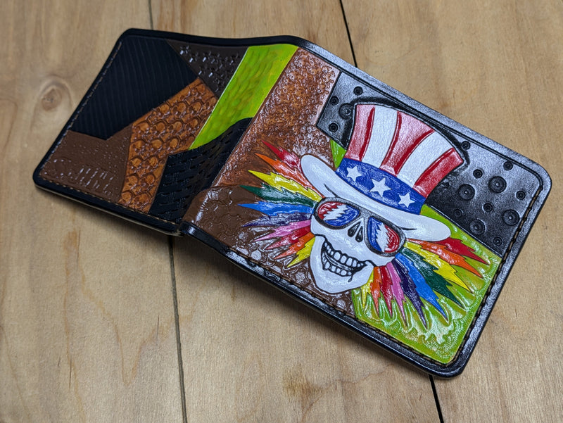 M1L8, Grateful Dead, Psychedelic Uncle Sam, US Blues Wallet - Theodoros