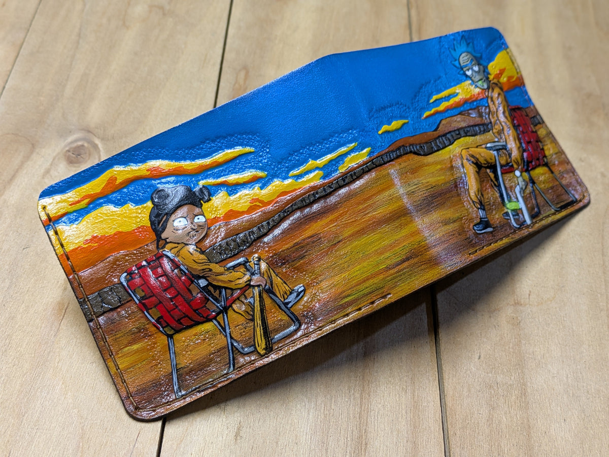 M1N8, Rick and Morty Inspired by Breaking Bad Leather Wallet - Theodoros