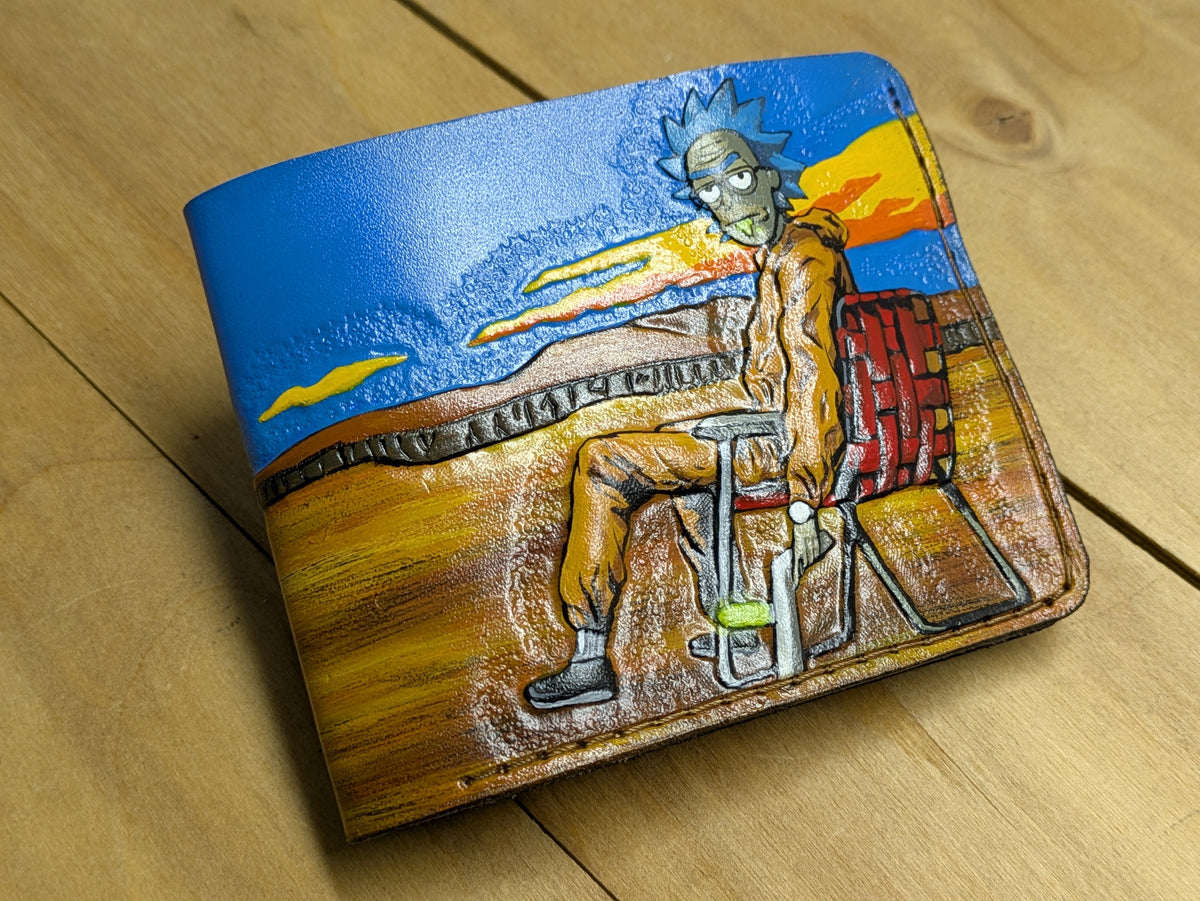 M1N8, Rick and Morty Inspired by Breaking Bad Leather Wallet - Theodoros