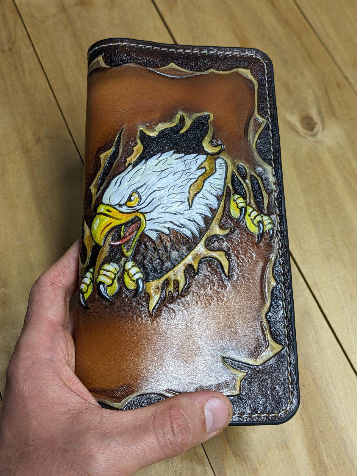 M2V5, American USA Flag & Bald Eagle Long Biker Chain Wallet - Theodoros