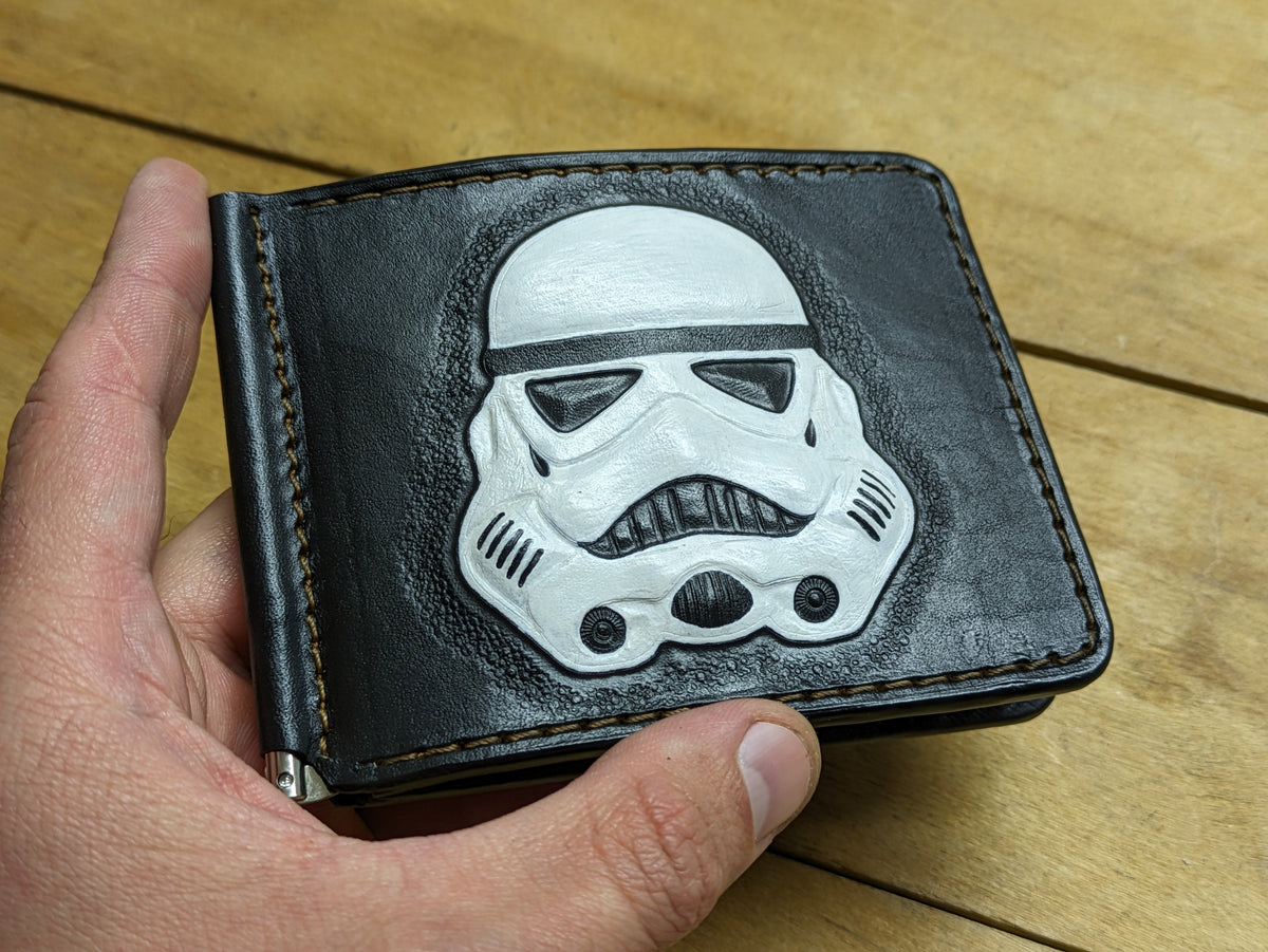 M3M1, Star Wars Money Clip Leather Wallet | Stormtrooper & Captain Rex Minimalist Slim Design - Theodoros
