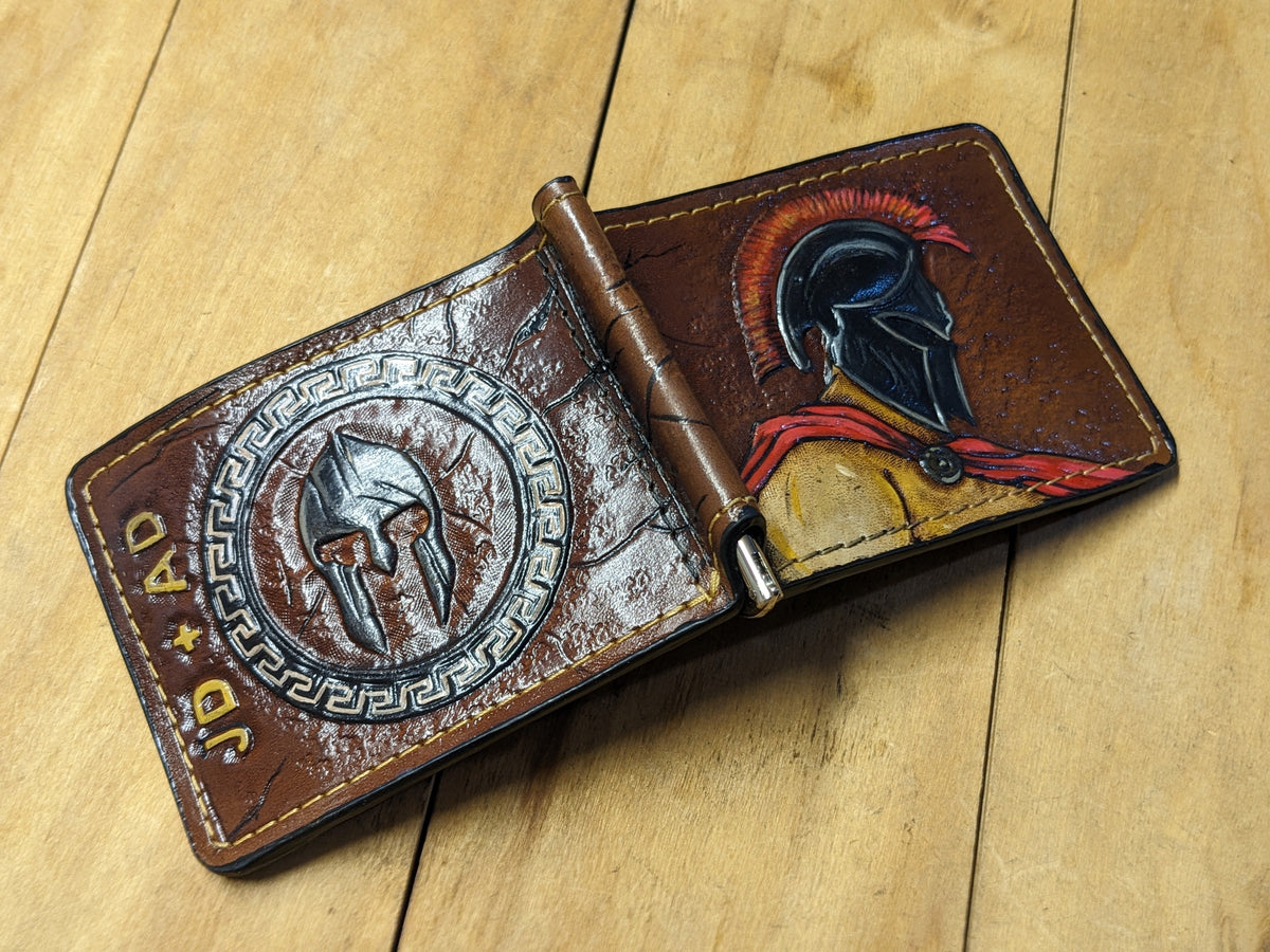 M3Q1, Gladiator Spartan Warrior Spartacus Money Clip Wallet - Theodoros