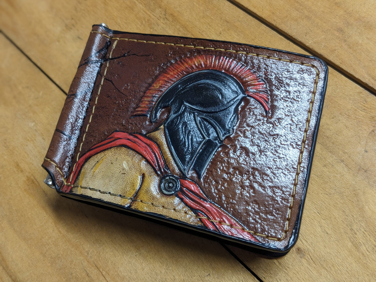 M3Q1, Gladiator Spartan Warrior Spartacus Money Clip Wallet - Theodoros