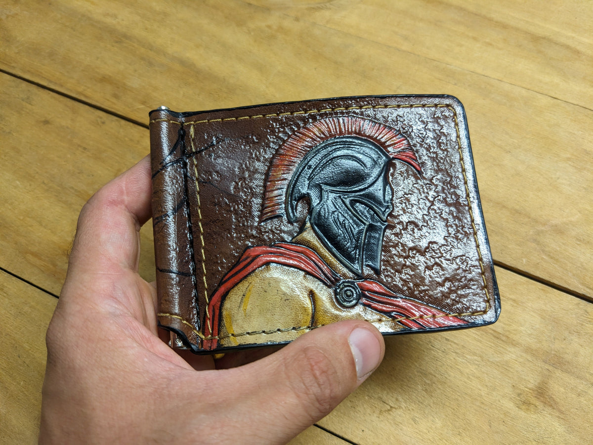 M3Q1, Gladiator Spartan Warrior Spartacus Money Clip Wallet - Theodoros