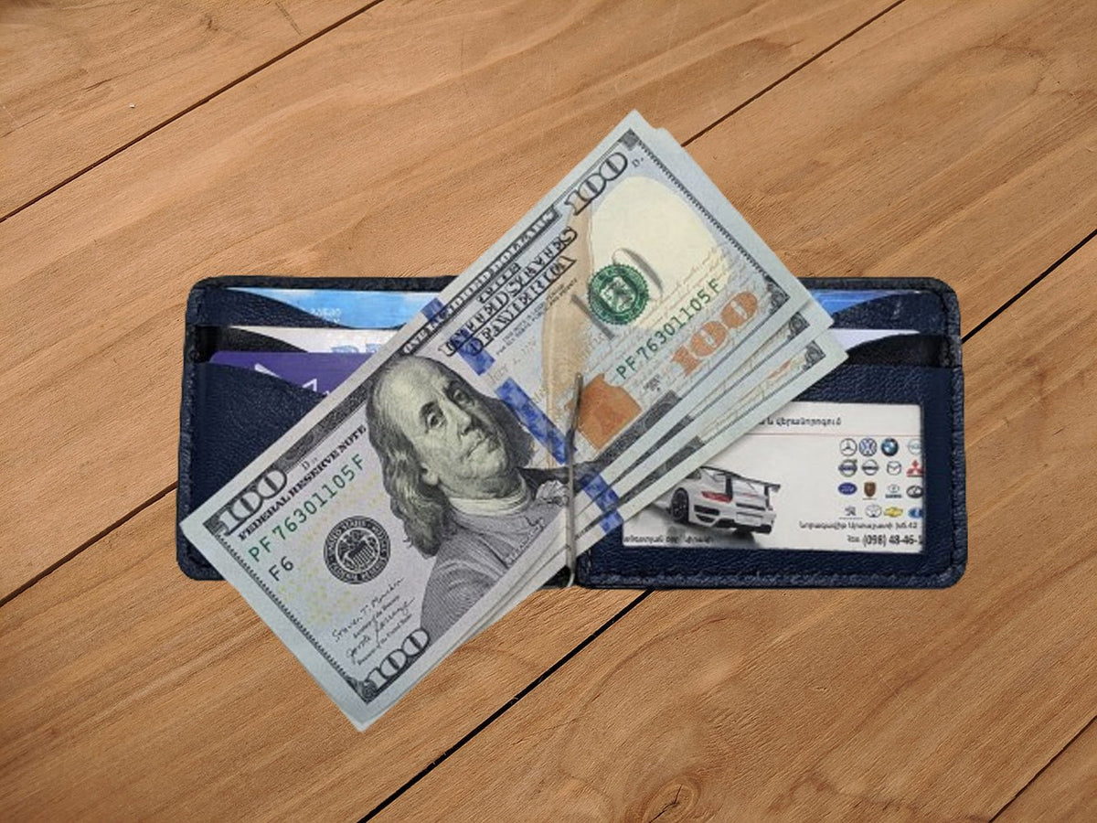 M3Q2, Viking Warrior Odin Skull & Runes Money Clip Wallet - Theodoros