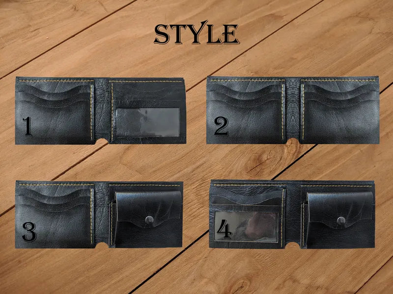 Classic men’s bifold wallet in a slim everyday style