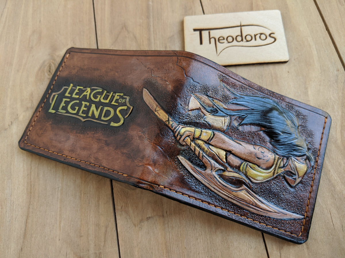 M1J32, League of Legends, LOL, Akali Bifold Leather Wallet