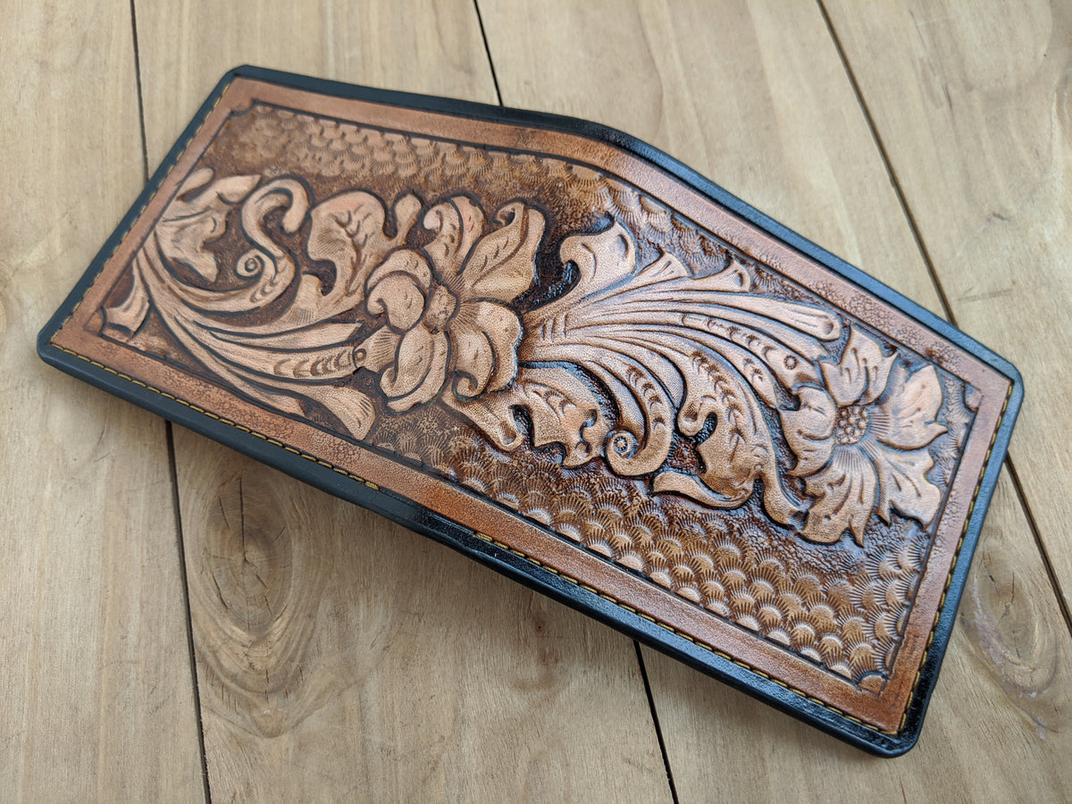 M1P1, Sheridan Style Floral Western Boho Leather Wallet