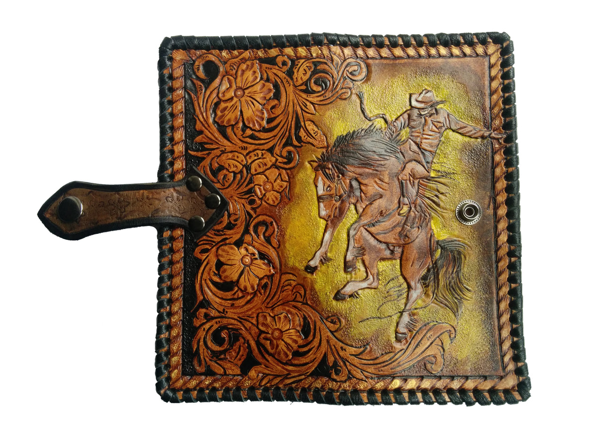 M2V2, Western Rodeo Cowboy Horse & Floral Sheridan Wallet
