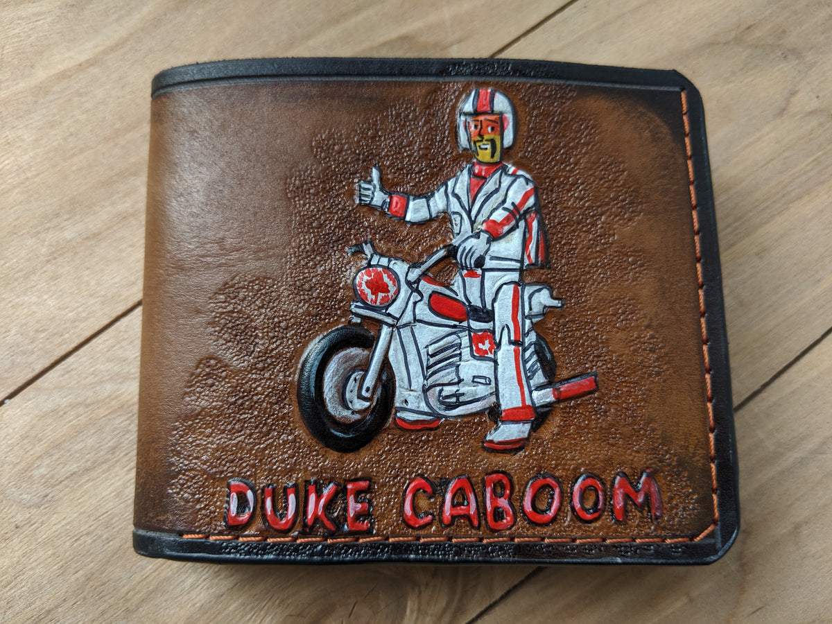 M1O1, Toy Story Duke Caboom Handmade Bifold Leather Wallet