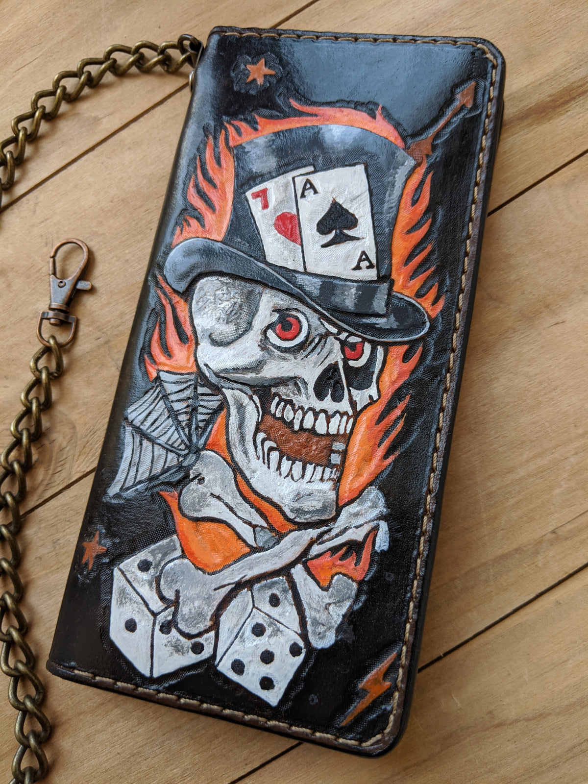 M2S2, Mobster, Poker, Casino & Gangster Gambler Skull Wallet