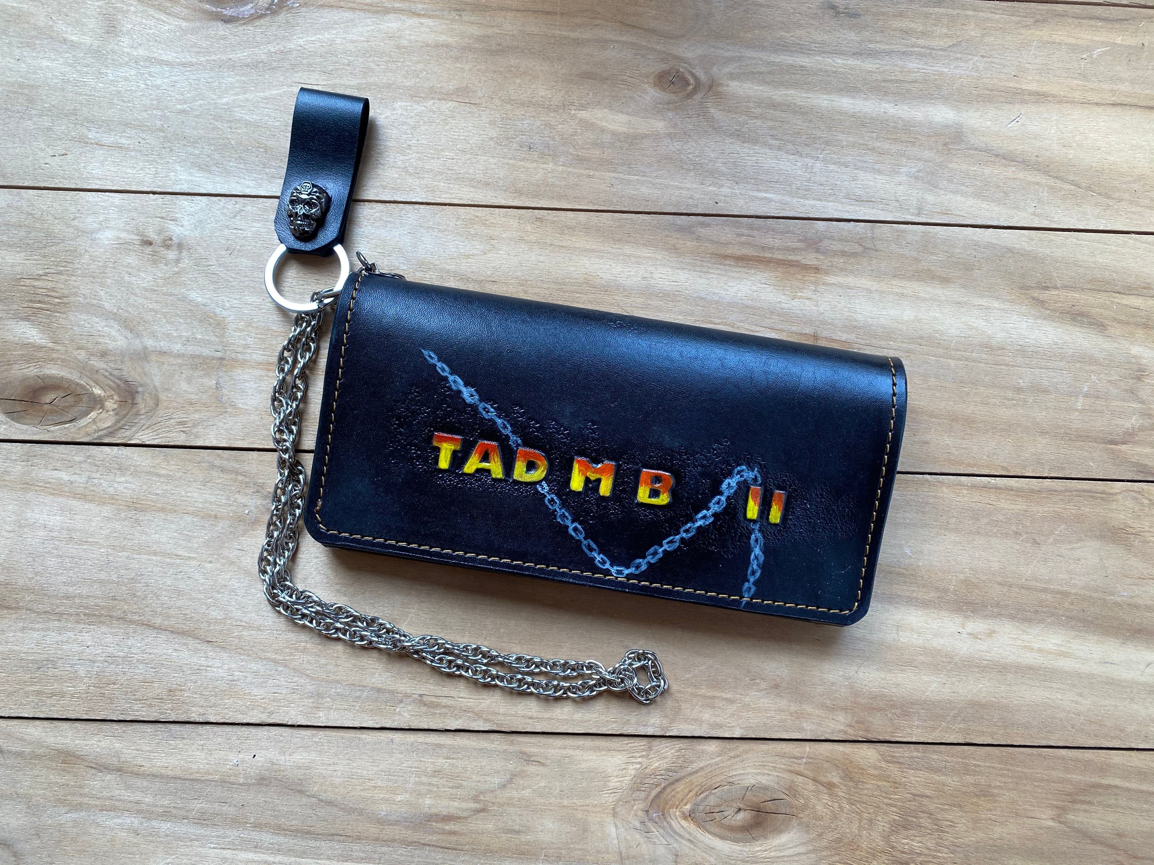 M2W1, Ghost Rider Skull & Motorcycle Biker Clutch Wallet
