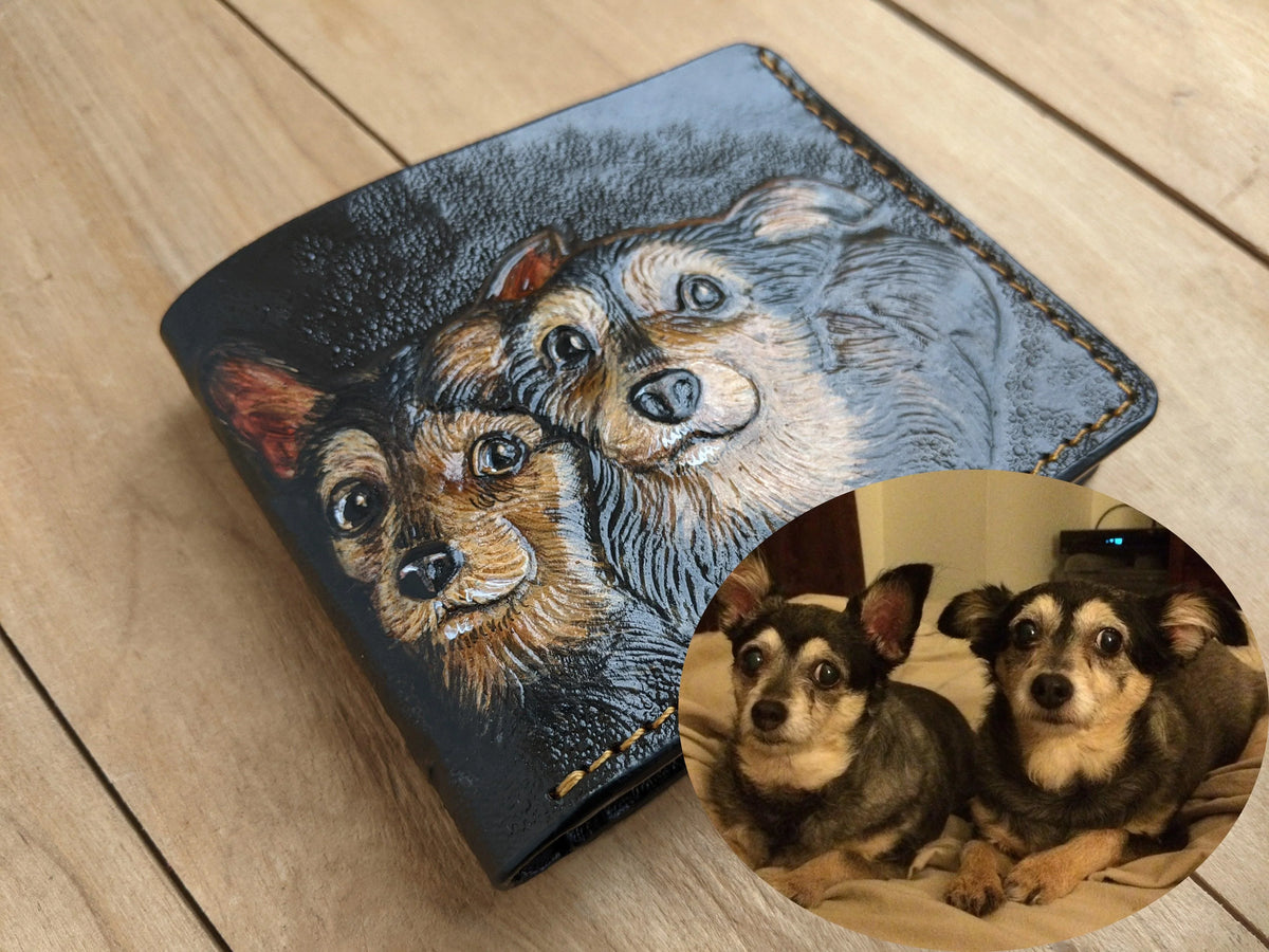 M1U3, Chihuahua Portrait from Photo & Sheridan Style Wallet