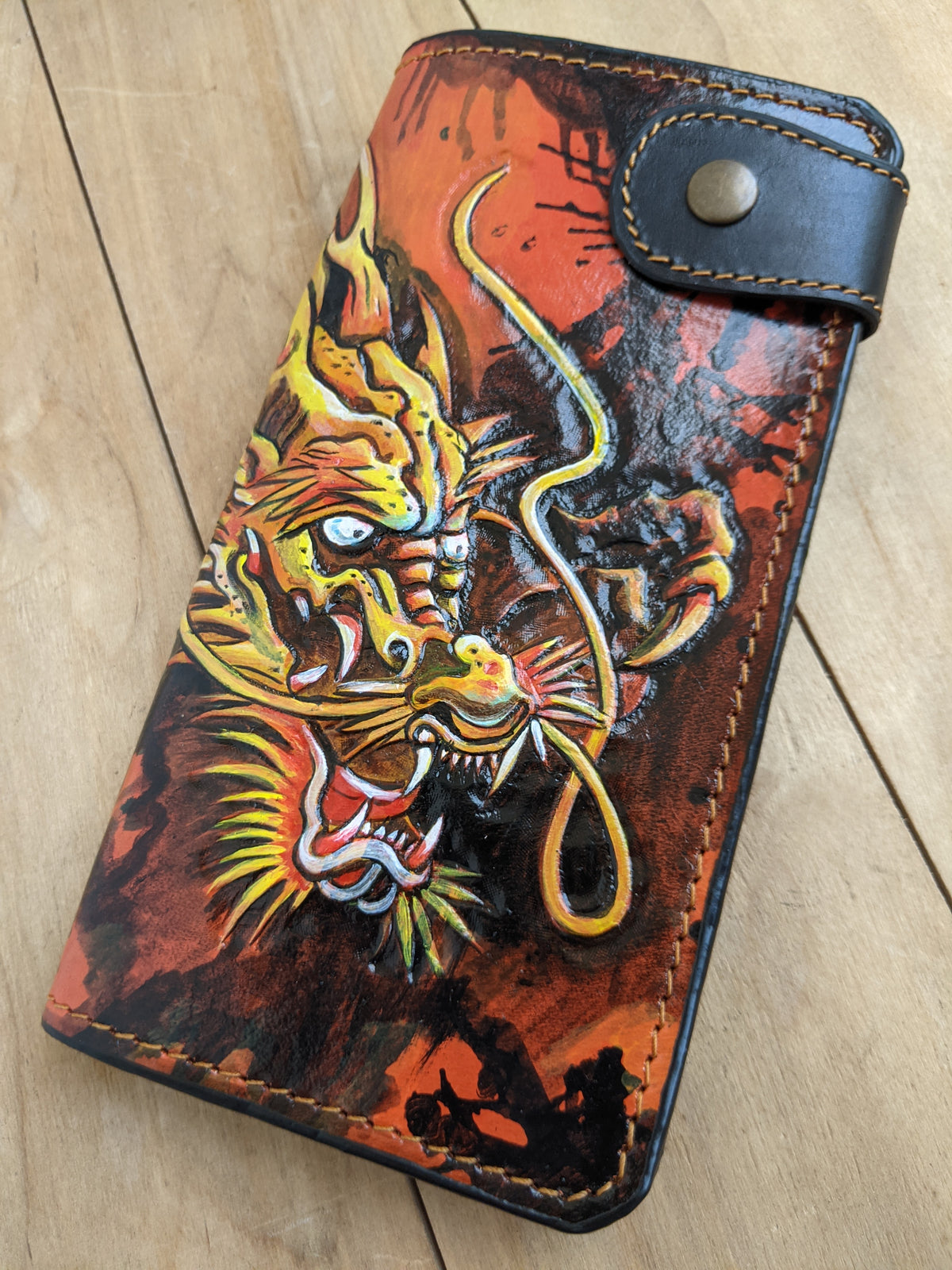 M2B3, Chinese Dragon King, Loong Biker Travel Leather Wallet