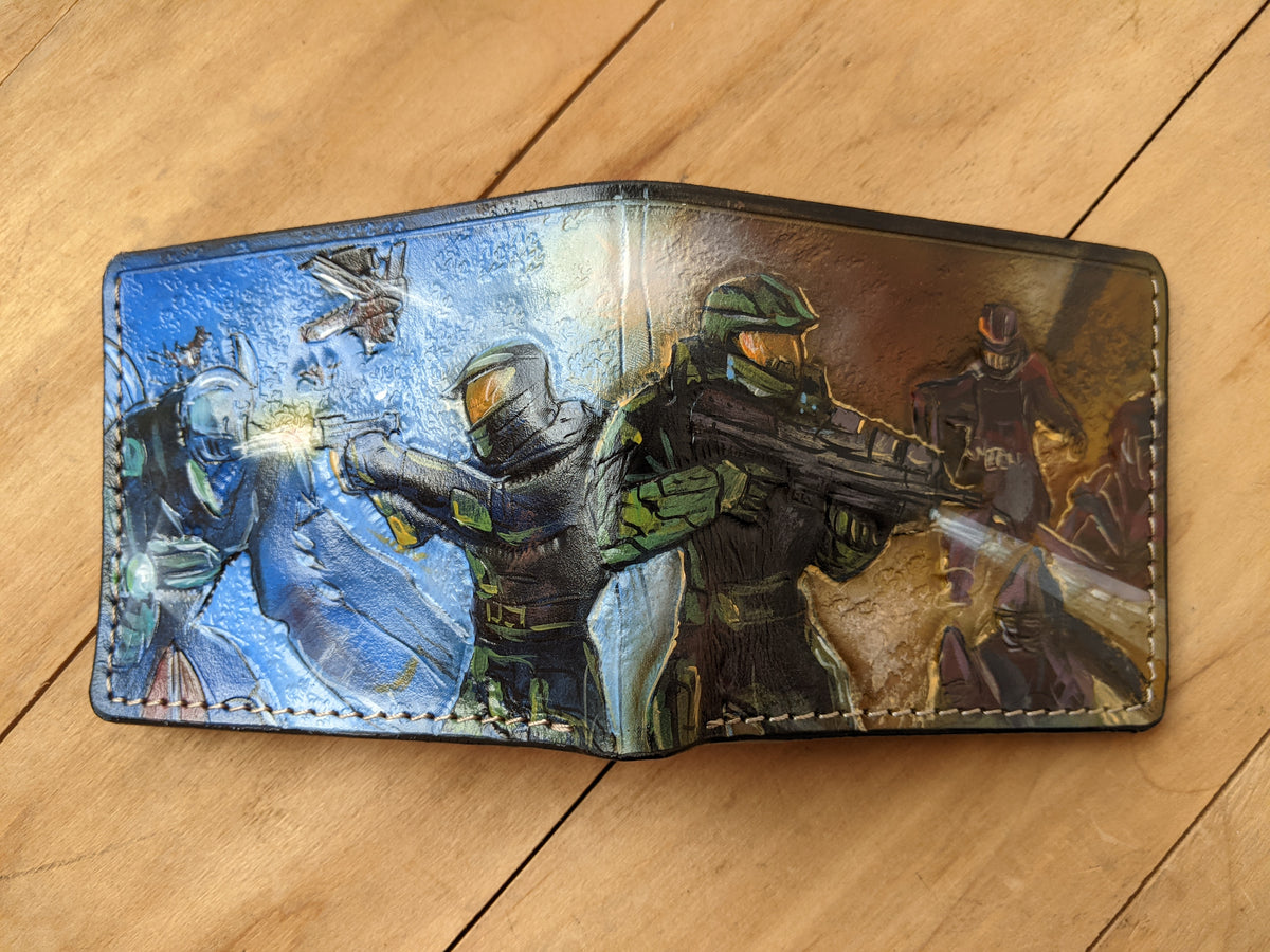 M1J7, Halo Infinite Master Chief John 117 Leather Wallet