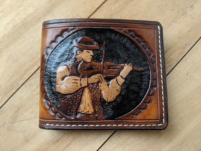 M1L6, Violinist, Violin Sheridan Style Floral Pattern Wallet