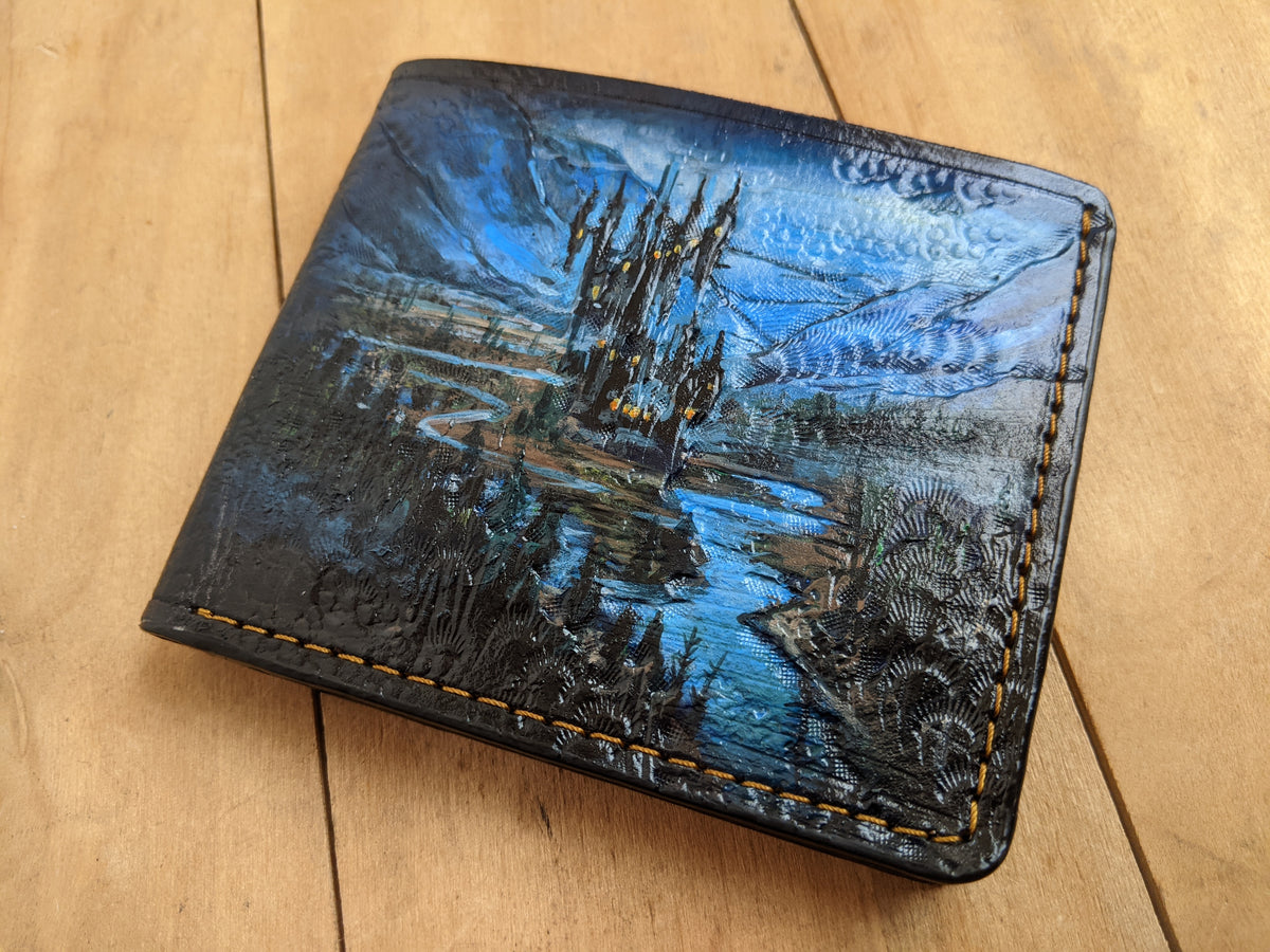 M1M16, Bran Castle Transylvania, Coat of Arms Leather Wallet