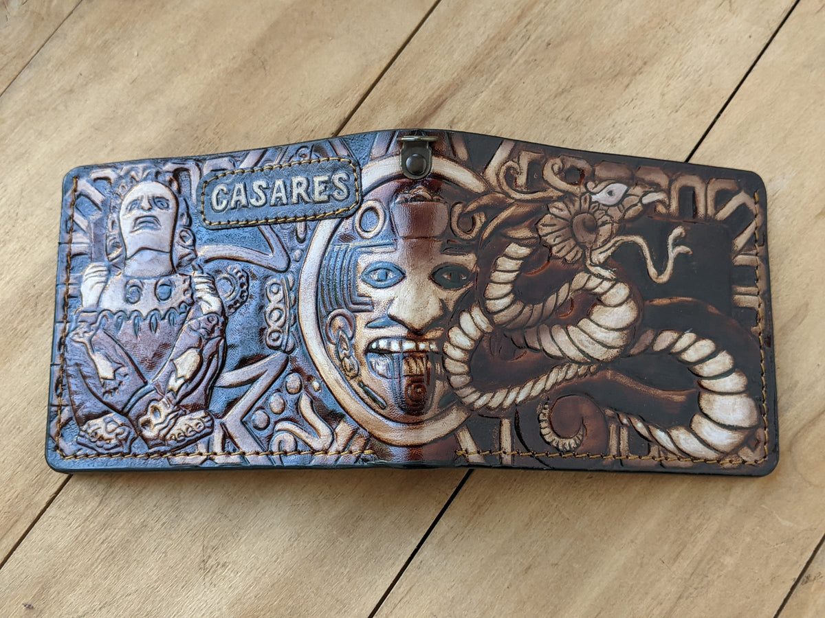 M1P11, Mayan Dragon, Aztec Sun Stone Calendar & Inca Wallet