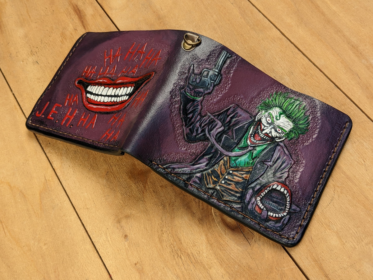 M1W15, Joker Laugh HA HA HA & Arthur Fleck Leather Wallet