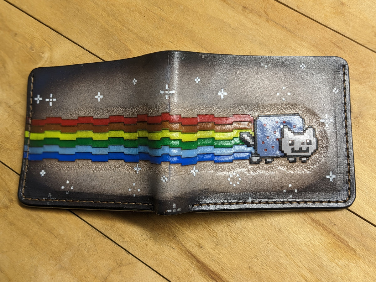 M1T3, Rainbow Nyan Cat NFT Cutom Personalized Leather Wallet