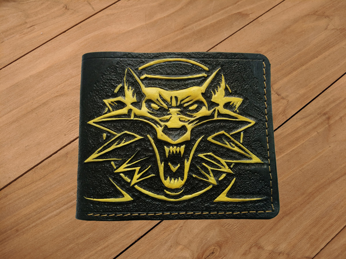 M1J10, Witcher Wild Hunt Wolf Symbol, Geralt of Rivia Wallet